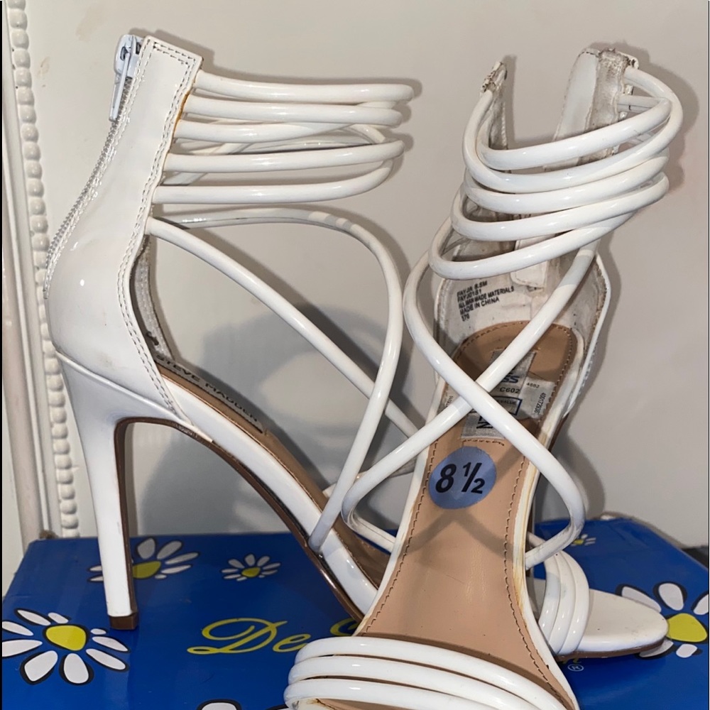 Zip Up Strappy Heels